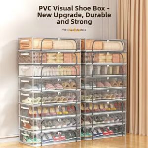 Transparent Space-saving Dustproof Drawer Foldable Shoe Organizer