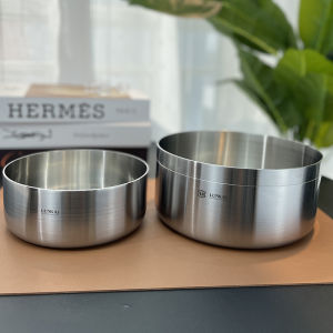 Induction Cooker Thick and Heavy Control into 18-10 Soup Plate Large Bowl Boiled Soup Plate 304 Stainless Steel Cooking Noodles Mixed Vegetables Cuisine Basin