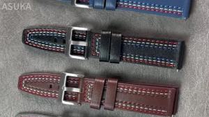Cowhide Leather Watch Band 20mm 22mm Waterproof Business Strap for Omega for Seiko for Casio Wrist Sport Bracelets Brown Blue