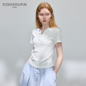Slimming V-neck Short Sleeve T-shirt