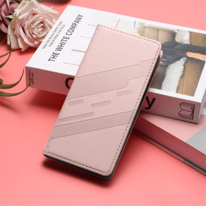 Samsung Galaxy S25 Edge Ultra Plus+ Flip Cover Style Silicone Protective Case Phone Skin Full Protection Anti-Fall Card Holder Dark Magnetic Snap