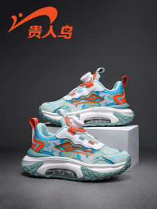 Spring Autumn Basketball Style Childrens Sports Shoes Anti-slip Wear-resistant Low Help Synthetic Leather EVA Midsole Breathable