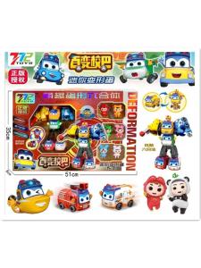Versatile Transformable Fire Chief Boat Toy Gothic Design School Bus Toys for Children Puzzle Assembly Robot Dolls Plastic Toys