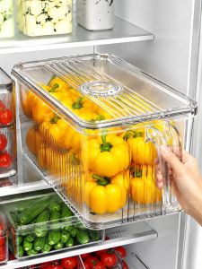 MEIZHUFU | Transparent Food Grade Refrigerator Organizer Box Freezer Safe