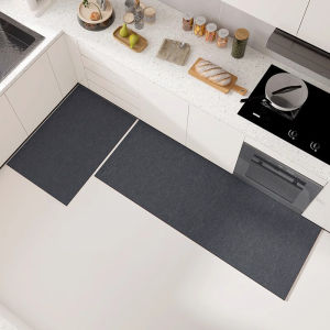 Pure Color Kitchen Mat Oil Resistant Water Absorbent Non-Slip Durable Home Utility Sink Area Rug Easy to Clean Floor Pad