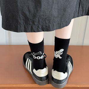 Womens Cotton Socks 2025 New Style Spring Summer Thin Comfortable Breathable Pure Cotton Japanese Cartoon Cute Mid-Calf Socks