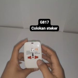 G817 ORIGINAL COLOKAN STEKER LISTRIK TRAVEL UNIVERSAL ADAPTOR CONVERTER EU UK US COLOKAN SERBA GUNA