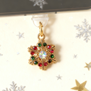 Christmas Snowflake Dust Plug the Sense of Ritual When Unlocking the Phone on Christmas Creative and Cute Christmas Phone Charms Decorative Accessories for Mobile Phones and Cameras Valentines Day Holiday Gifts Christmas Gifts
