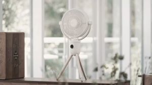 FANTASY AISOLOVE F12 Premium Detachable Stand Fan with Height Adjustment Tripod Multifunctional Portable Floor Fan Camping Fan Rotating Fan Built-in 9600mAh Battery Auto Rotate Left Right to 120° Manual Up Down 180° Stronger Wind For Indoor Outdoor