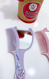 Sisir cermin kaca gagang motif kartun isi 6 pcs