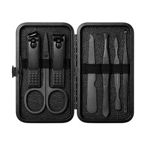 Nail Clipper Set 7PCS Set Personal Care Tool Finger and Toe Nail Clippers Splatter Proof Includes Travel Case Makes a Great Gife