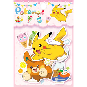 Bandai | Genuine Anime Pokemon Cute Stickers Graffiti Decoration Scrapbook Phone Fridge Bike Cartoon Decals Fun for Girls Toy Gift