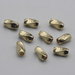 Vòng Cổ Hạt Dài Bằng Đồng Nguyên Chất DIY Phụ Kiện Trang Sức Thủ Công Hạt Lỗ Thẳng Vật Liệu Làm Vòng Tay Hạt Rời