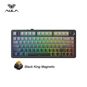AULA F75 HE 75% Mechanical Keyboard Hall Effect Tri-mode 2.4G Bluetooth 5.3 Wired Hot Swap RGB 4000mAh Gaming 8K Polling Rate