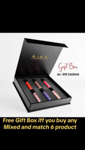 ALHALAL COSMETICS CUSTOMIZED AREEZA GIFT BOX AL-314 (MIXED COLLECTION) MATTE LIPSTICK/MATTE LIQUID LIPSTICKS/NAIL POLISH