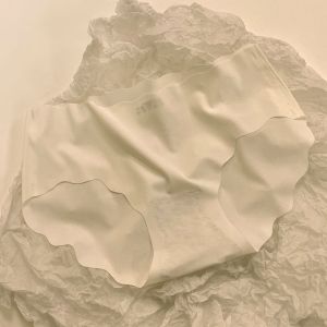 Ice Silk Seamless Thong for Women Mid-Waist Briefs Simple Pure Color Nylon Underwear without Trace for Youth