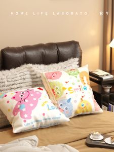 อุปกรณ์ตกแต่งบ้าน หมอนอิงขนาดใหญ่แบบถอดได้ หมอนอิงโซฟาลายการ์ตูนน่ารักสำหรับห้องนั่งเล่นและห้องนอน