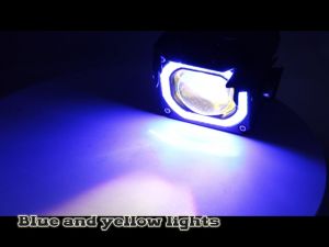 2pcs Mini Driving Light V7 Pro With blue Color Hi/Lo Waterproof Auxiliary Light For Motor Car With Free Switch