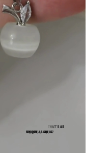 Elegant 925 Sterling Silver Opal/Pink & White Moonstone Apple Pendant Necklace | New Adjustable Chain Birthstone Charm Jewelry for Women