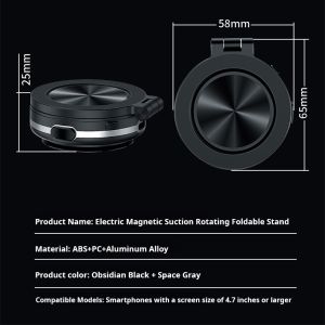Electric Magnetic Vacuum Car Phone Holder Dashboard Navigation Phone Holder Foldable Car Mount Phone Bracket