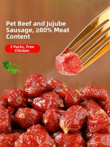 PRTLIMIT| Beef Jerky Chicken Sausage Dog Treats
