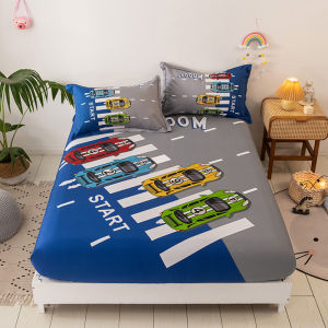 ผ้าคลุมเตียงแบบชิ้นเดียว Pure ผ้าฝ้าย การ์ตูน ขนาด 18 เมตร ป้องกันที่นอน ผ้าคลุมผ้านวม ป้องกันที่นอนทุกประเภท ผ้าฝ้าย แบบ ป้องกันที่นอนสปริง