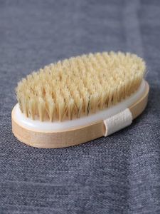Bàn Chải Tắm Bằng Lông Gai Bò Gỗ Nguyên Khối EASIMPLE Bàn Chải Tắm Khô Bàn Chải Vệ Sinh Cơ Thể Bàn Chải Massage Mỡ