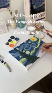 Tranh đắp nổi Crabit bộ dụng cụ và tranh in sẵn Crabit Be An Artist Artscape The Van Gogh Series
