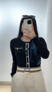 6062 Lenemar Knit Long Sleeves Korean Top Blouse Wanita Panjang Korean Style