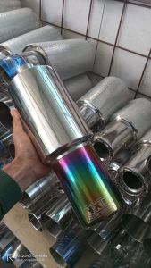 KNALPOT MOBIL HKS GRONEL PELANGI/ HKS RACING MATERIAL STENLIS  SUARA FULL BASS ADEM FOR AVANZA CALYA BRIO TIMOR DLL