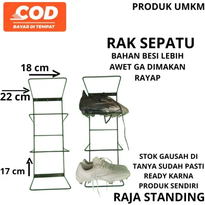 RAK SEPATU | TEMPAT PENYIMPANAN SEPATU BESI TEMPEL DINDING KUAT AWET DAN GA MAKAN TEMPAT