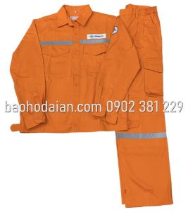Quần áo điện lực tiêu chuẩn miền nam vải Pangrim màu cam EVNSPC