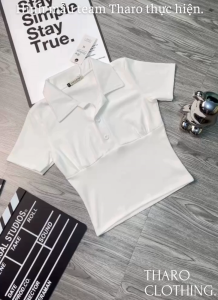 Set Áo Thun Cổ Bẻ + Chân Váy Bí Caro - Tharo Clothing [SET0037]