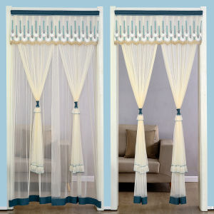 Rèm Cửa Vải Ren Không Cần Khoan Cho Phòng Ngủ Phòng Khách Phòng Tắm Phòng Bếp Vải Chống Muỗi Chống Côn Trùng Rèm Cửa Dài Trang Trí