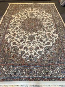 Persian Thick Dense Pile Carpet 2x3m | Acrylic Machine-Made Rug Flower Design | Elegant Living Room Decor