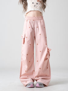 SHANGWEILUO | Butterfly Bow Design Loose Fitting Workwear Trousers