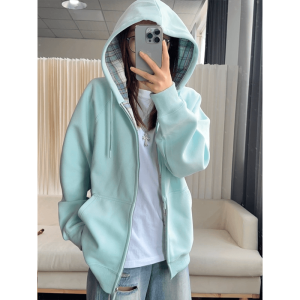 Áo Hoodie Kích Cỡ Lớn Có Khâu Hình Ô Cổ Mỹ