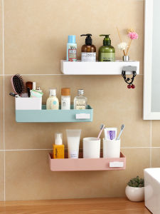 Bathroom Rack Wall-Mounted Bathroom Toilet Punch-Free Bath Bathroom Sink Wall Storage Rack