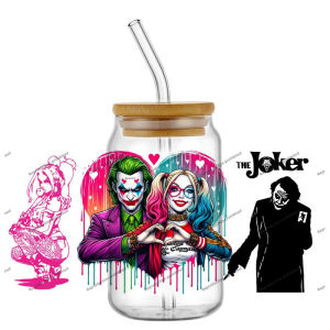 สติกเกอร์ 3D ลายการ์ตูนยอดนิยม 35 แบบใหม่ล่าสุด ลายโจ๊กเกอร์ คู่รัก ขนาด 16 ออนซ์ แบบ UV DTF สำหรับติดแก้วน้ำ แก้วกาแฟ งานฝีมือ DIY ของขวัญวันเกิด