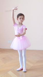 Bộ đồ thể dục ngắn tay cho bé gái Bộ đồ thể dục dụng cụ nịt