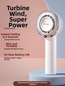 Portable Handheld Mini Fan Leafless USB Charging Cooling Personal Fan Compact Size Fresh Style Home Living Room Bedroom Fan