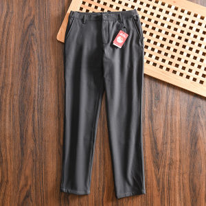 Mens Golf Series Fleece Lined Straight Leg Casual Pants Water Resistant Outdoor Autumn Winter Warm Trousers Fashion Urban Style