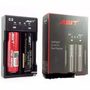 Charger Baterai AWT C2 untuk tipe battery 18650 - AA - AAA - 18350 universal Charger