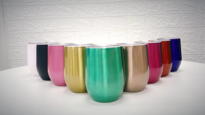 Cốc giữ nhiệt màu inox 304 cao cấp 360ml (có nắp) sơn bóng dày