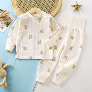 ชุดชั้นในเด็กผ้าฝ้ายแท้เอวสูง อบอุ่น ชุดนอน ชุดเด็กชาย ชุดเด็กหญิง ชุดนอนฤดูใบไม้ร่วง ชุดนอนฤดูหนาว ชุดนอนเด็ก ชุดนอนเด็ก