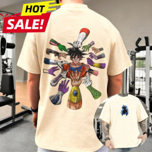 Bandai | Son Goku Super Saiyan Gym Vintage Harajuku Anime Dragon Ball Men Summer T-Shirt Loose Women Streetwear Casual Short Sleeve Tee