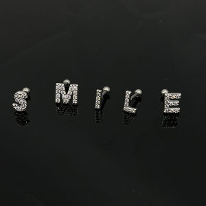 Trendy Letter Ear Cuff Sleepwear Friendly Womens Fashion Jewelry Fresh out Original Design No Need to Remove Titanium Steel