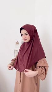 Jilbab Instan Bergo Polos Dewasa Terbaru Elzatta Zaria Citra Warna Lengkap Menutup dada Original Hijab langsungan