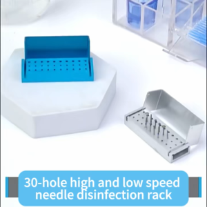 30 Holes Dental Burs Drill Sterilization Box for Fg/ra Burs High/low Speed Burs Disinfection Autoclavable Holder Lab Tool Random Color