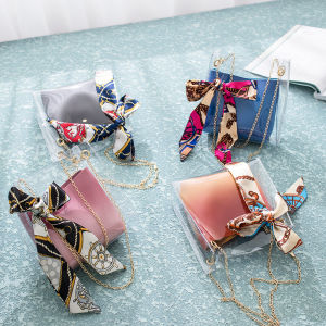 Tas Selempang Wanita Sling Bag Mini Pita Fashion Style Korea Tali Rantai Polos Import Murah COD T63